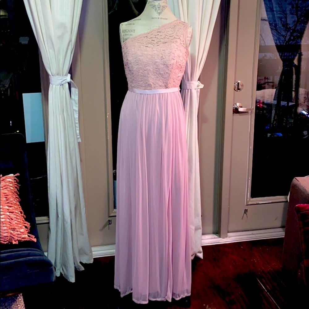 David’s Bridal pastel formal gown bridesmaid dress​